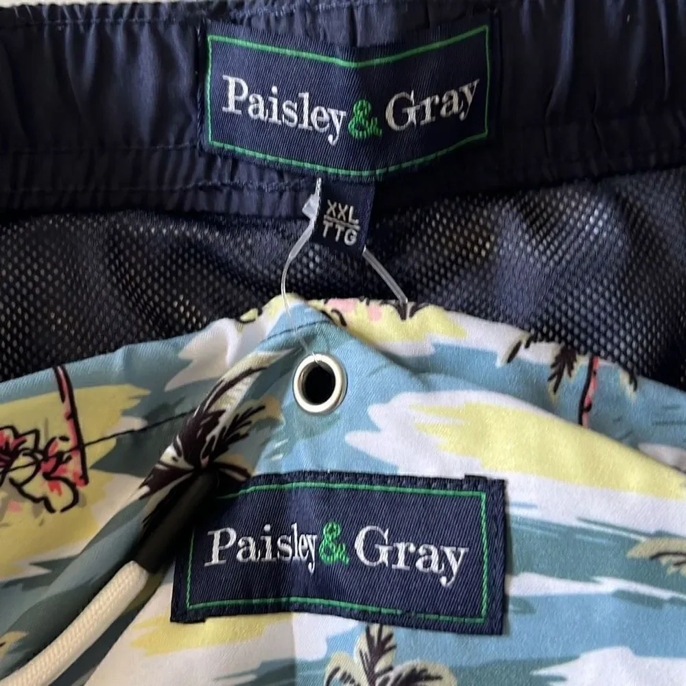 NWT Paisley & Gray Swim Trunks Sz. XXL